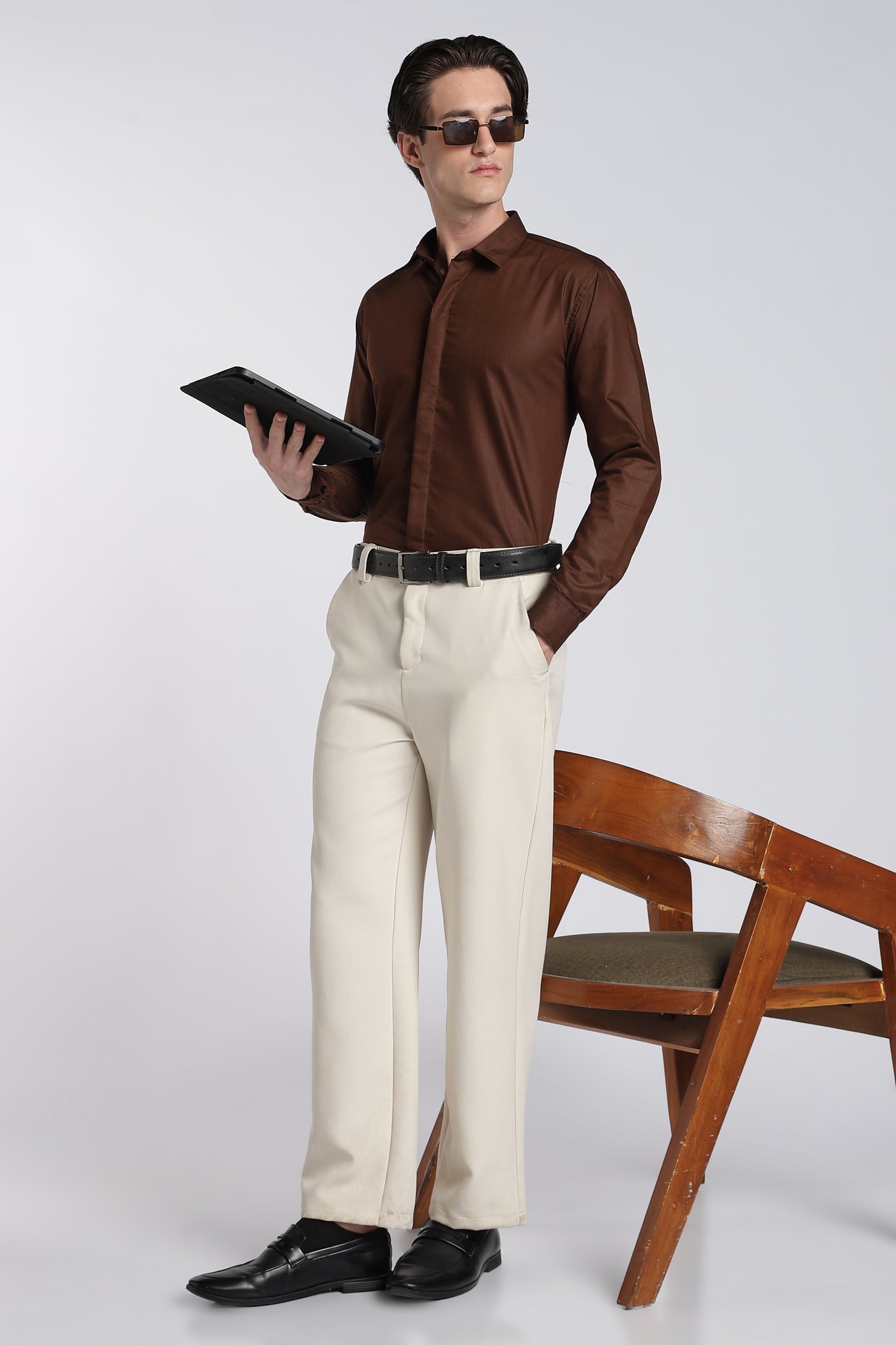 Cocoa Brown Classic Veil Shirt