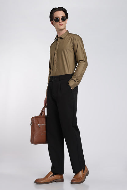 Olive Brown Classic Veil Shirt