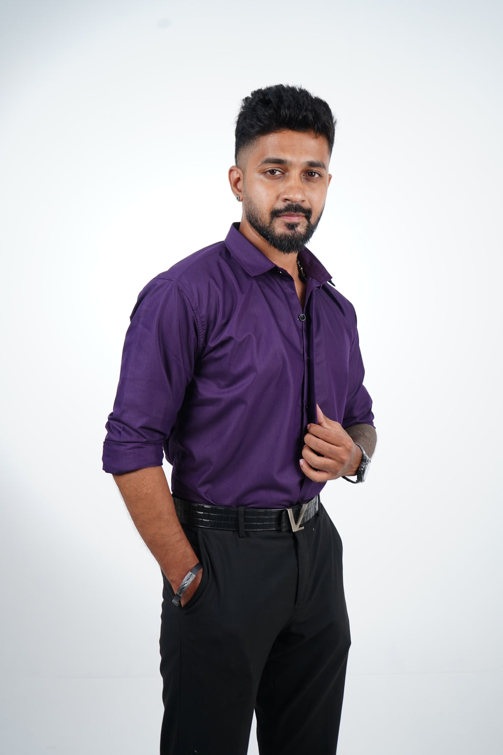 Plum Violet Classic Veil Shirt