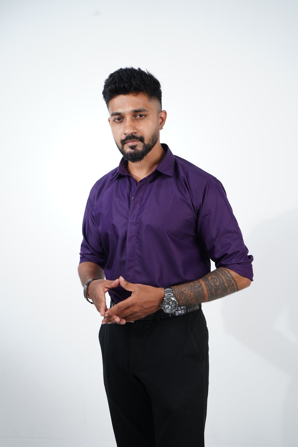 Plum Violet Classic Veil Shirt