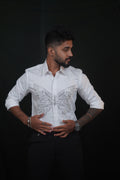 White Butterfly Designer Shirt
