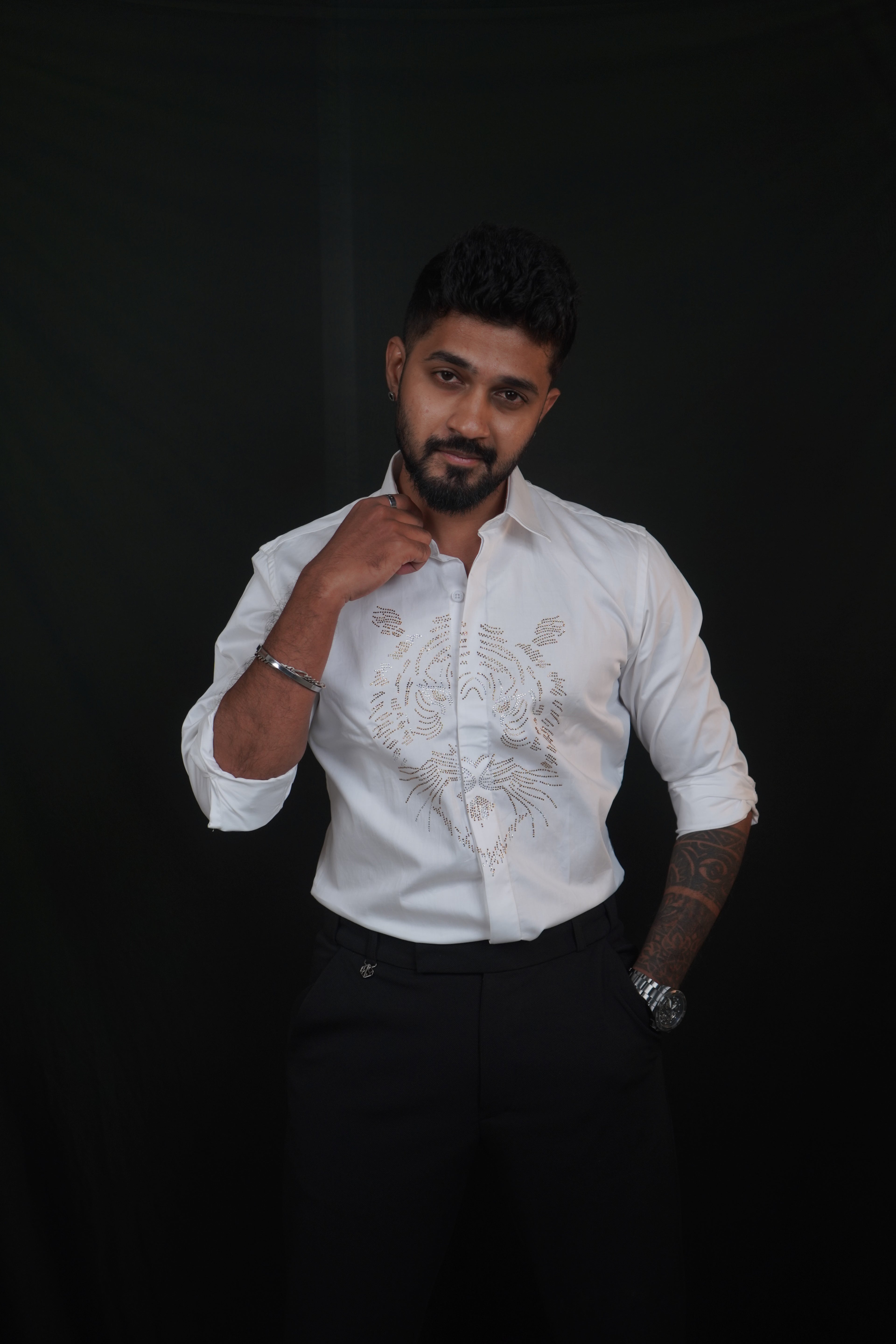 White Tiger Designer Shirt