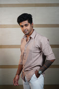 Classic Pink Textured Shirt