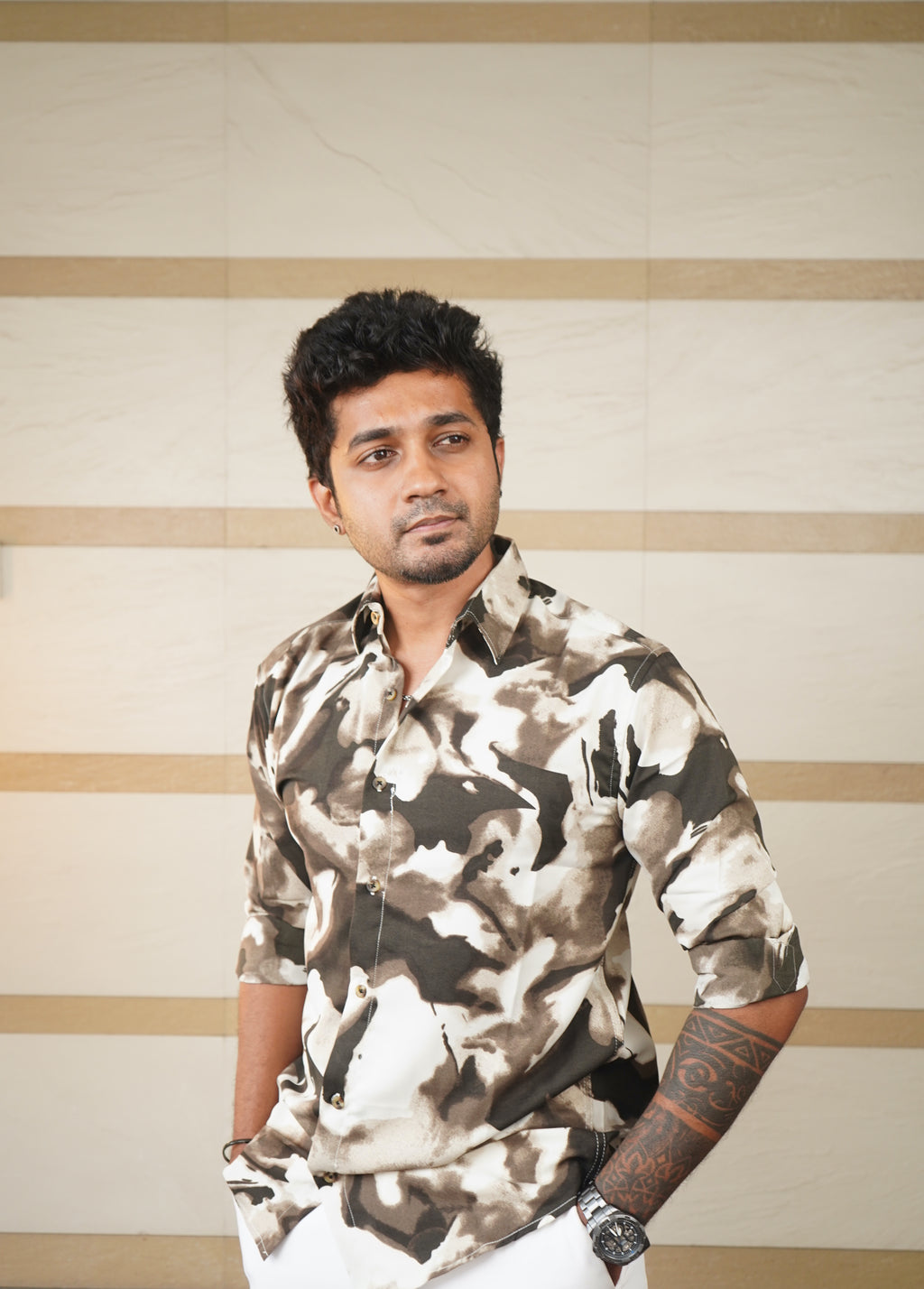 Ash Dune Retro Printed Shirt