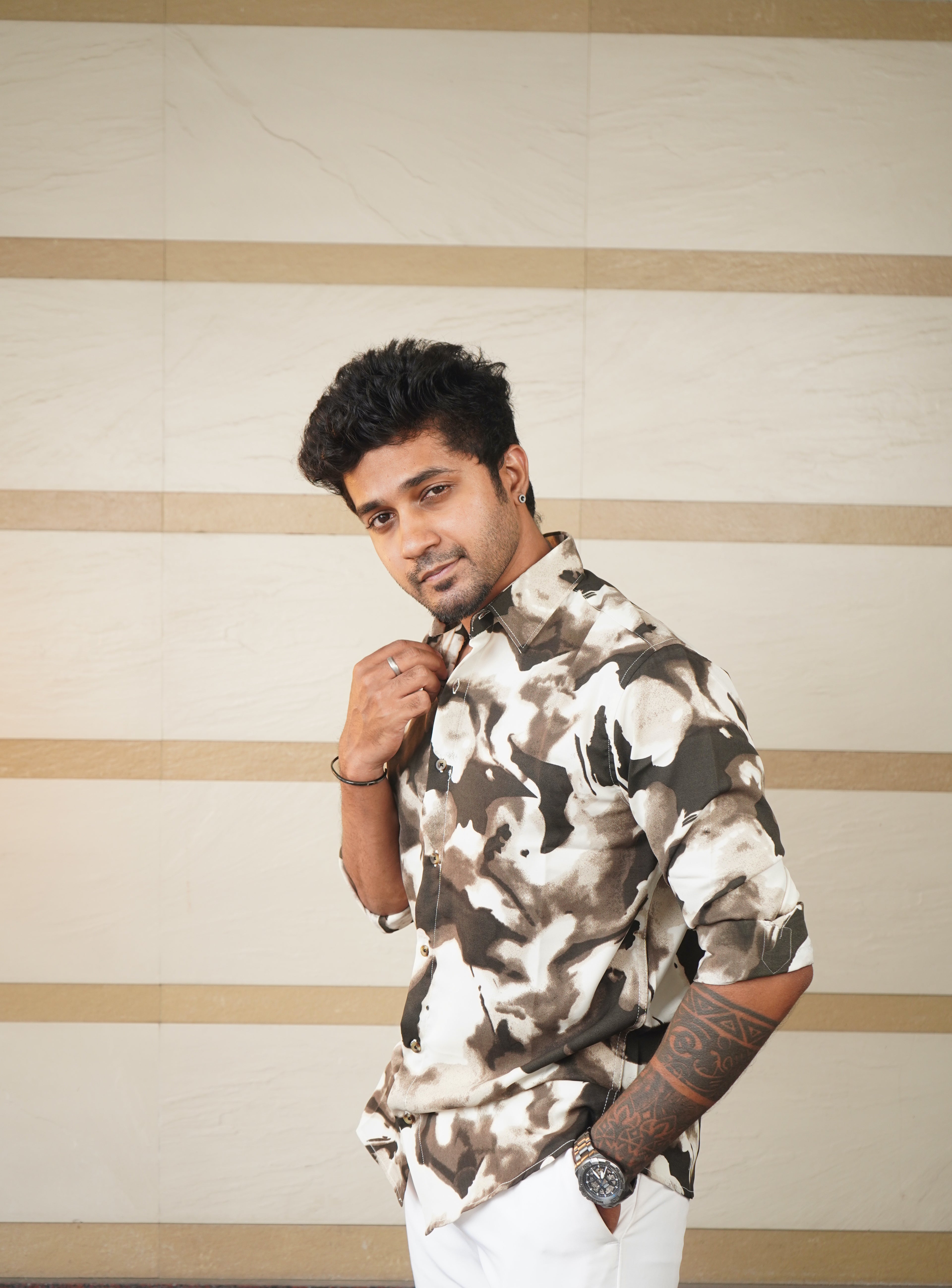 Ash Dune Retro Printed Shirt