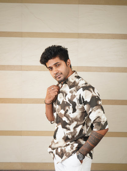 Ash Dune Retro Printed Shirt