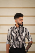 Snow Leopard Slash Printed Shirt