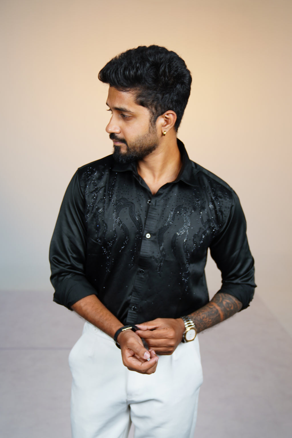Deep Black Classic Stone Shirt
