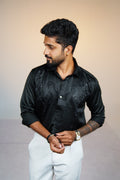 Deep Black Classic Stone Shirt