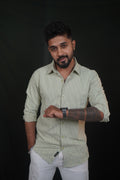 Green Textured Wave Shirt