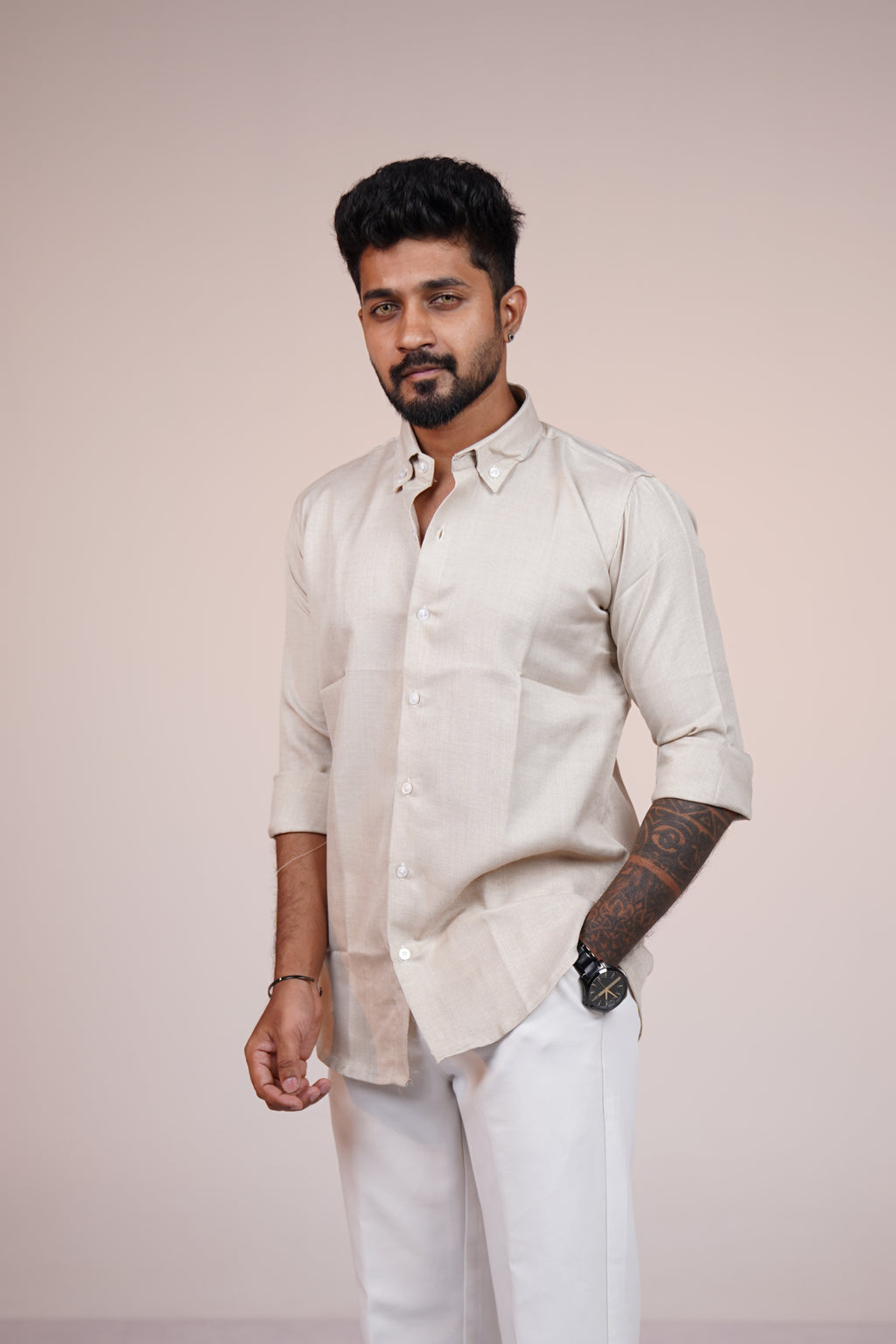 Dune Sandal Heritage Linen Blend Shirt