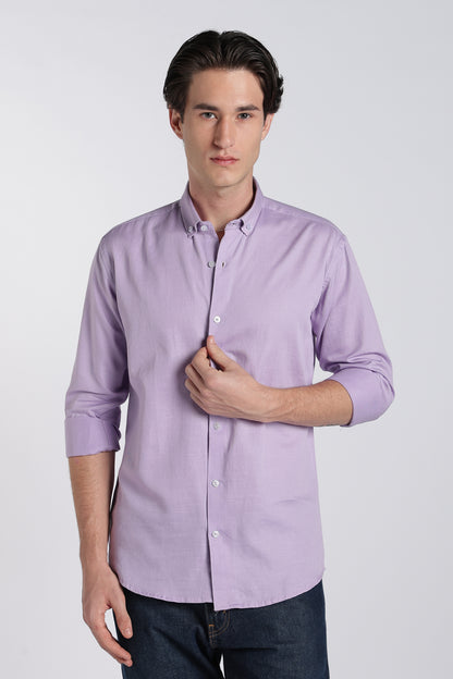 Haze Violet Vintage Linen Blend Shirt
