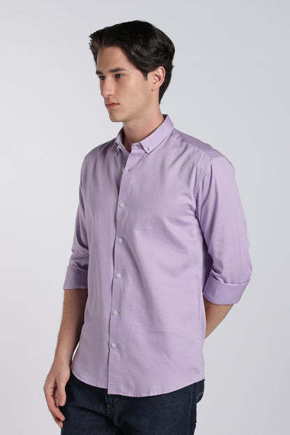 Haze Violet Vintage Linen Blend Shirt