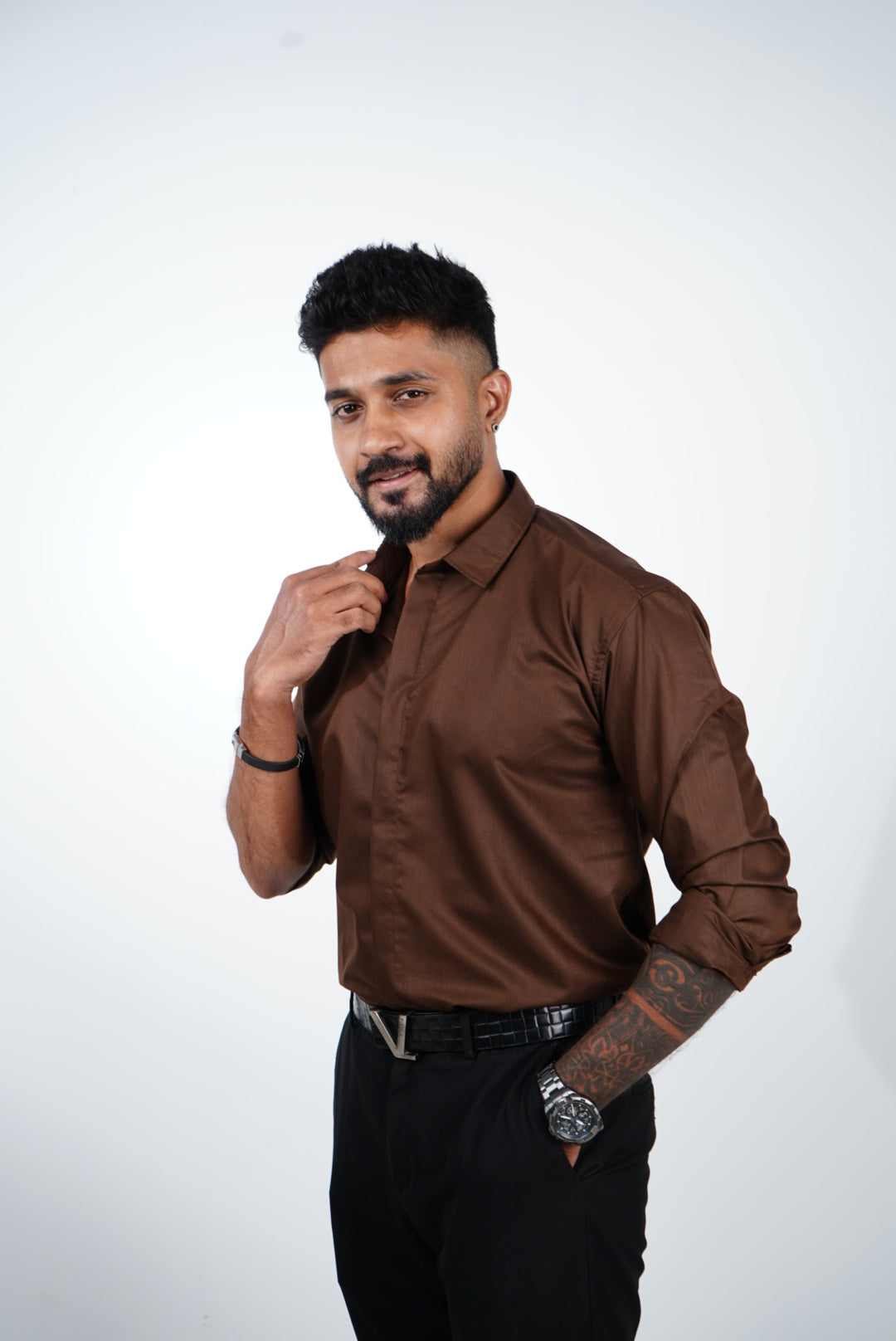 Cocoa Brown Classic Veil Shirt