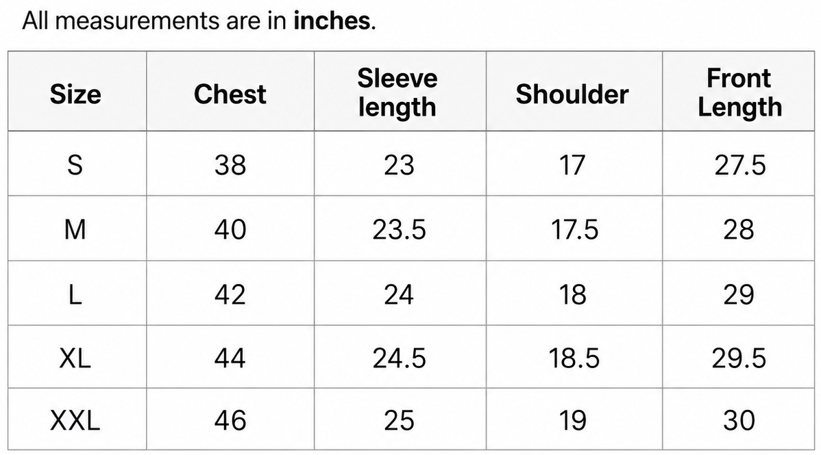 Size Guide