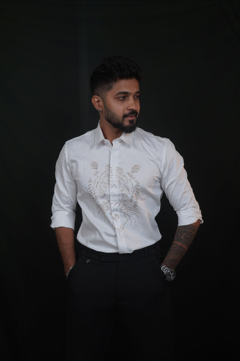 White Tiger Designer Shirt
