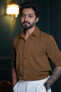 Earth Brown Wrinkle-X-Shirt