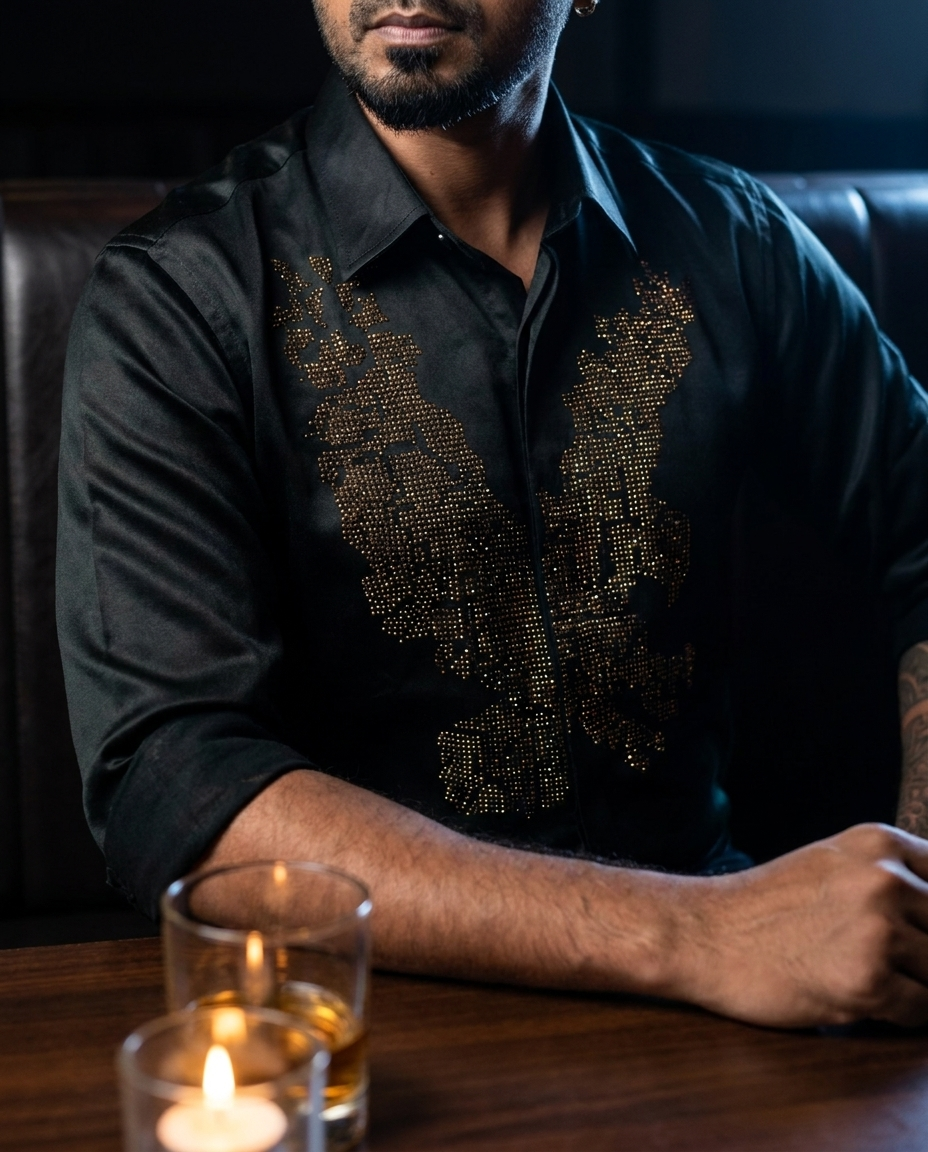 Onyx Black Apex Designer Shirt